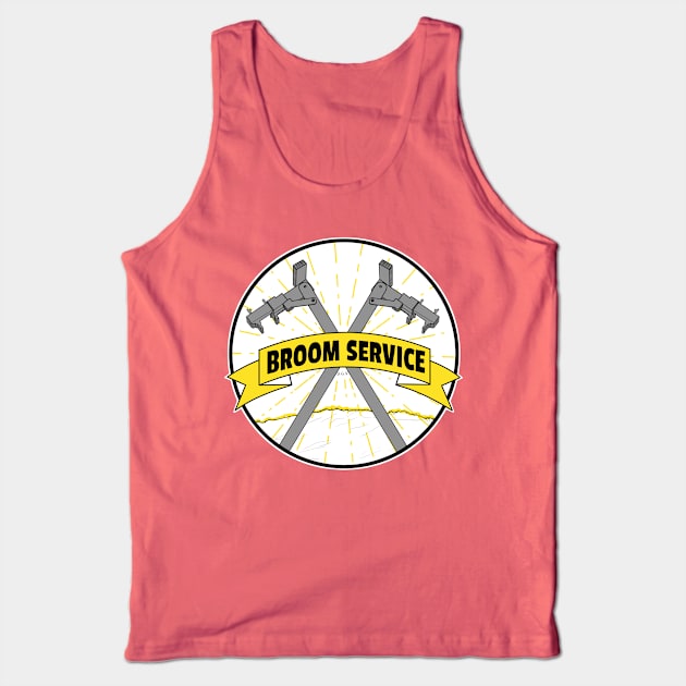 Broom Service Simple Grey Tank Top by T.A. Teufel